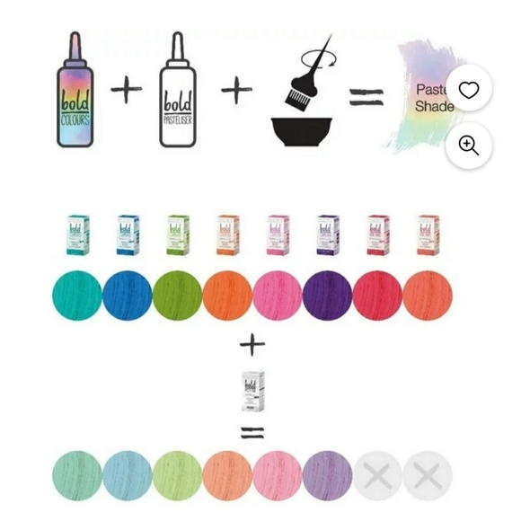 Bold Pasteliser Hair Color Semi Permanent Pastel Shade: Clear Full Size NWT - Picture 5 of 8
